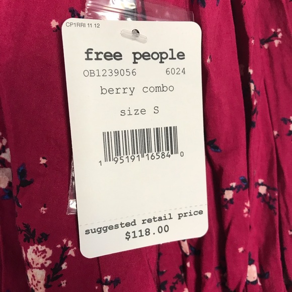 NWT! Free People Paloma Floral Poet Top - Picture 6 of 6